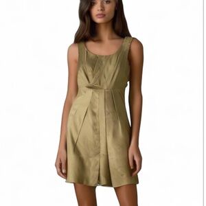 Banana Republic Silk Sleeveless Mini Cocktail Party Dress Gold Size 0